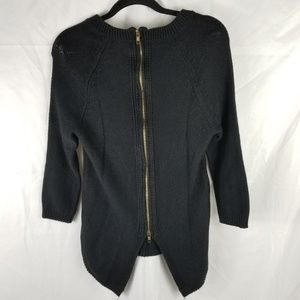 Philosphy | Black Back Zipped Sweater